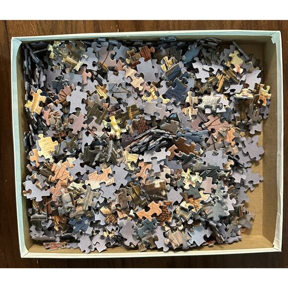 Terry Redlin Trimming The Tree 1000 Pc Christmas Jigsaw Puzzle White Mountain - Picture 4 of 5